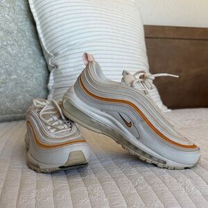 Nike Air Max 97 Beige and Orange Shoes
